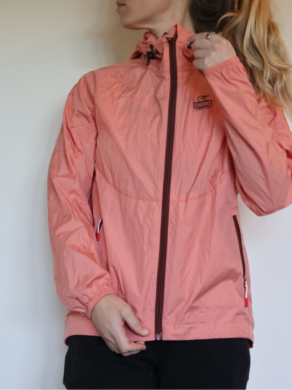Women's Coral Hooded Windbreaker Jacket